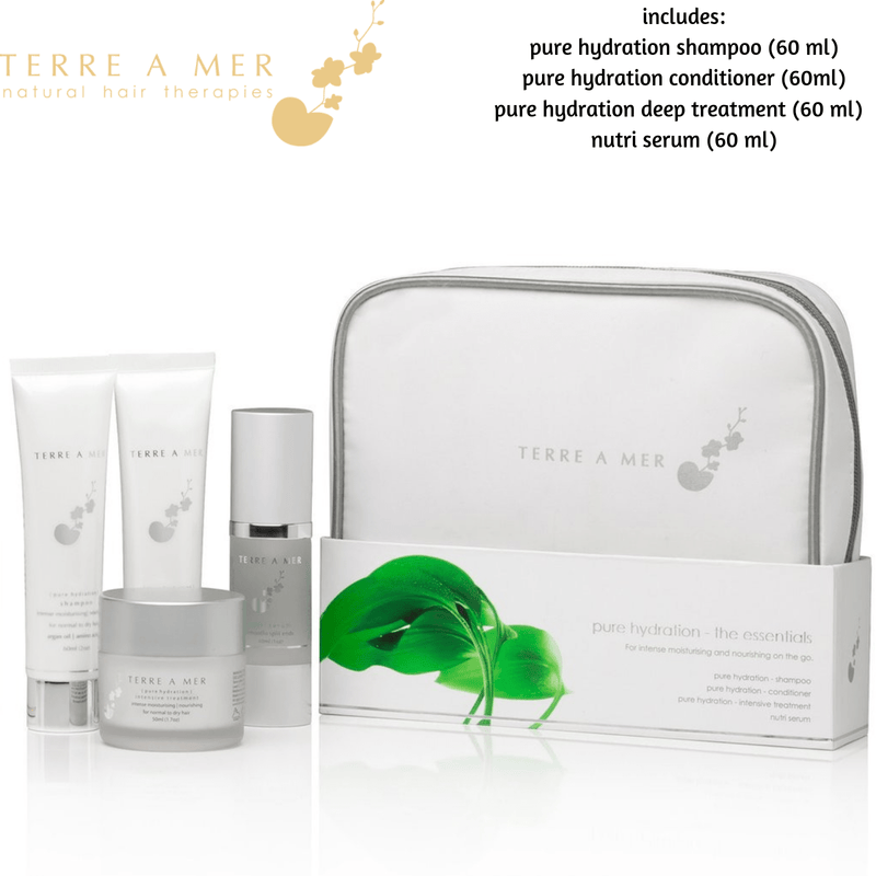 TERRE A MER Pure Hydration Moisture Keratin Aftercare (Travel Hair Repair Kit)