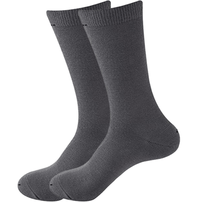 BAMBOO SOCKS Crew Natural Eco Healthy Enviro Unisex Work Anti-Bacterial Business - Charcoal - 2-8