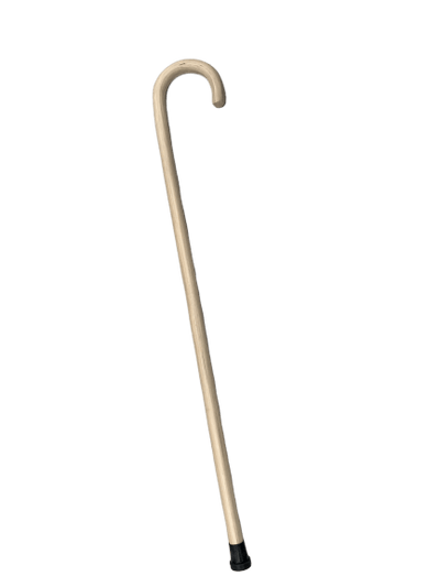 93cm WOODEN WALKING STICK Wood Cane Pole Carved Varnished Deluxe Sturdy - Beige