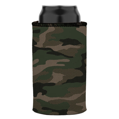 Green Camo Dot Pattern Stubby Cooler - Standard