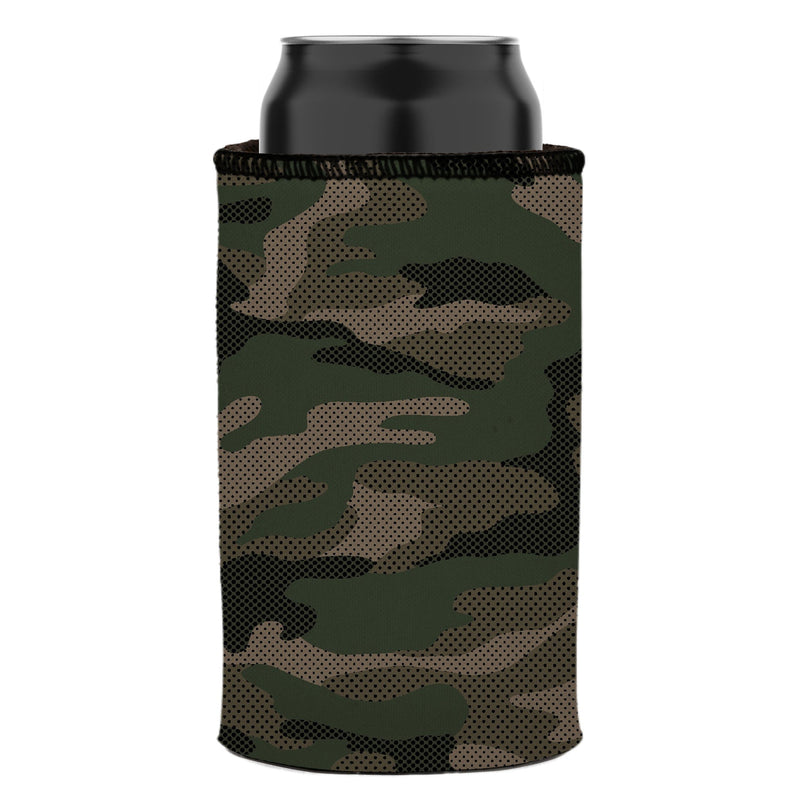 Green Camo Dot Pattern Stubby Cooler - Standard