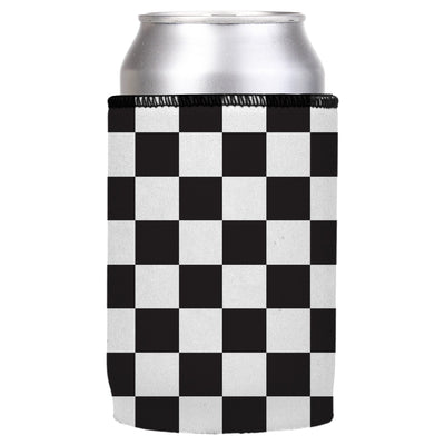 Small Checkerboard Stubby Cooler - Standard