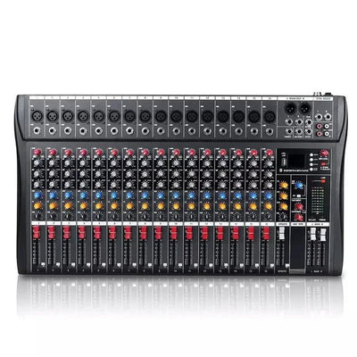 Hridz 16 Channels Audio Sound Mixer Mixing DJ Console USB with 48V Phantom Power