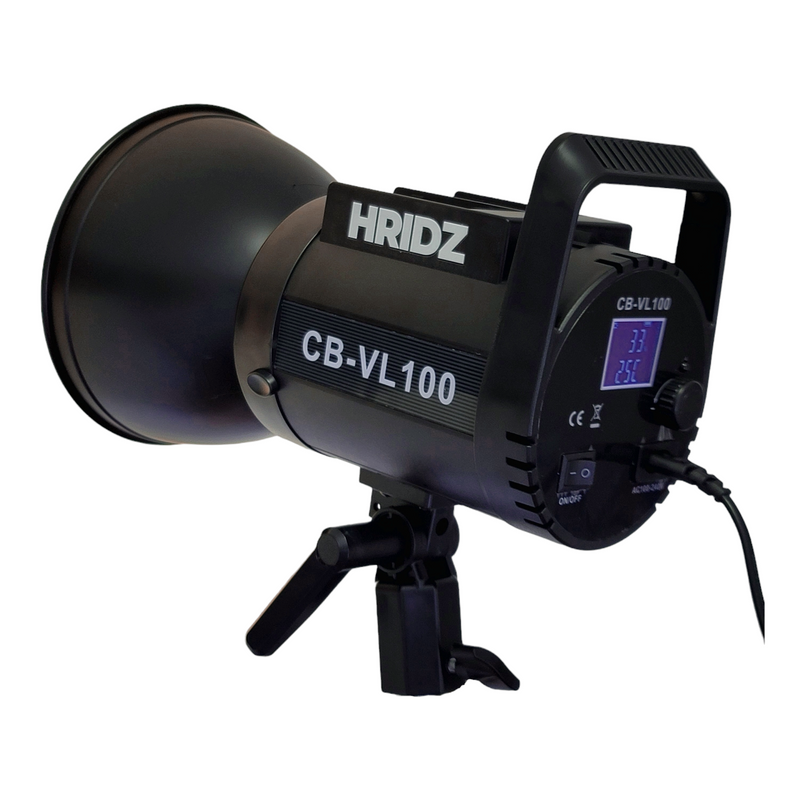HRIDZ CB-VL100 100W Battery-Operated Bi-Colour Dimmable LED Video Light Outdoor Cob