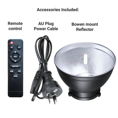 HRIDZ CB-VL100 100W Battery-Operated Bi-Colour Dimmable LED Video Light Outdoor Cob