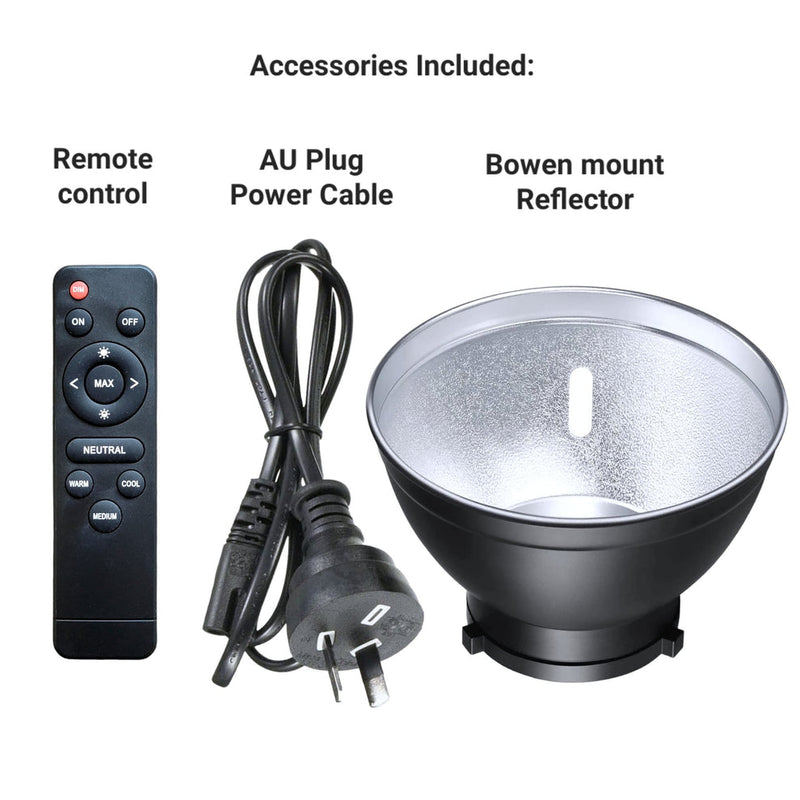 HRIDZ CB-VL100 100W Battery-Operated Bi-Colour Dimmable LED Video Light Outdoor Cob