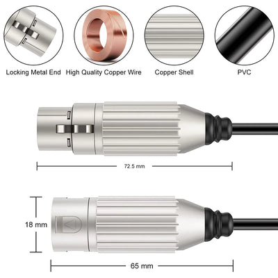 5m Hridz XLR Cable Male To Female Audio Output and Input Apply To KTV Microphone