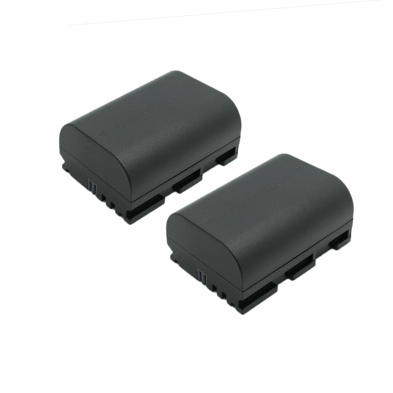 HRIDZ LP-E6 2 Batteries and 1 Dual Charger for Canon LP-E6n LP E6 Battery