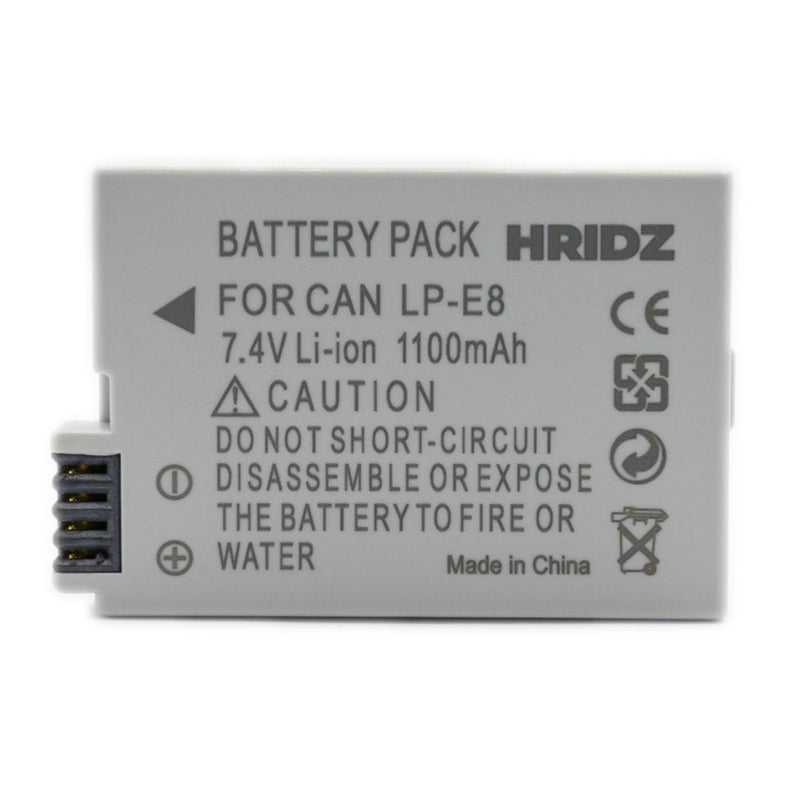 Hridz LP-E8 Battery Pack for Canon EOS 550D 600D 650D 700D 750D DSLR Camera