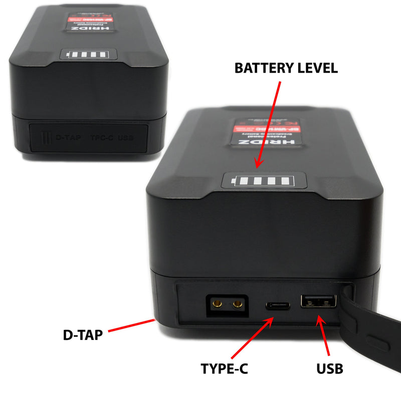 HRIDZ VM-BP148 V Lock V Mount Battery – 148Wh 14.8V 10000mAh Li-ion Battery