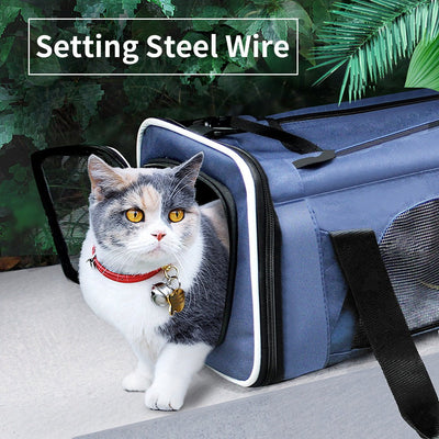 Ondoing Portable Pet Carrier Tote Travel Bag Kennel Soft Dog Crate Cage Indoor Outdoor