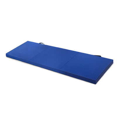 Folding Exercise Floor Mat Dance Yoga Gymnastics Training Home Judo Pilates Gym - Blue