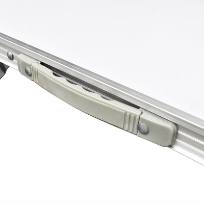 Aluminium Folding Portable Garden Camping Picnic BBQ Table Height Adjustable 120 x 60 cm - white