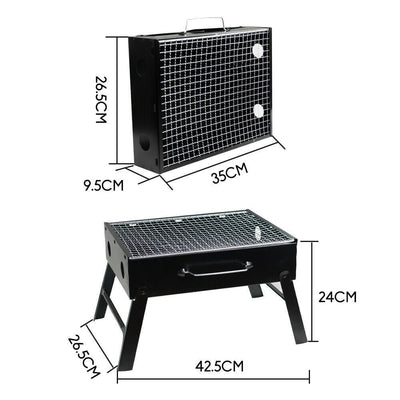 Outdoor Camping Portable & Foldable Charcoal BBQ Grill Hibachi Picnic Barbecue