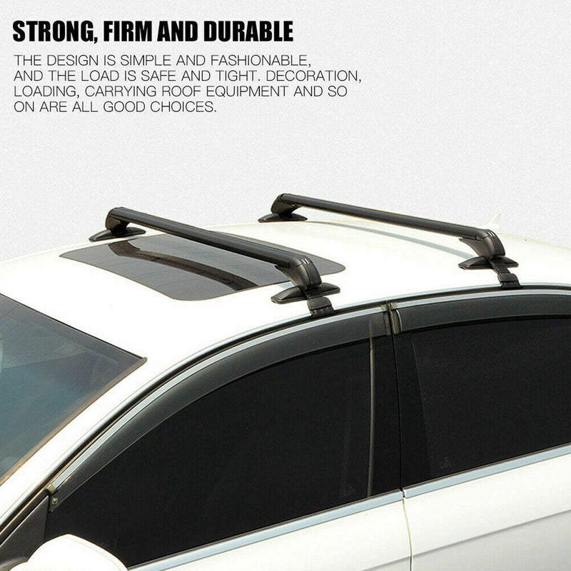 110cm Universal Car Roof Racks Carrier Adjustable Cross Bars Aluminium Alloy Lockable