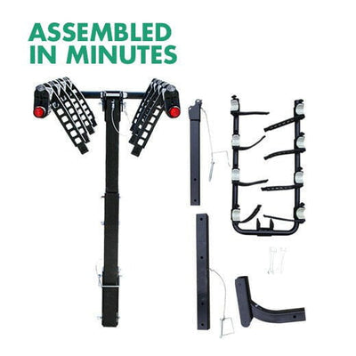 3 Bike Rack Bicycle Car Rear Carrier 2" Steel Foldable Steel Hitch Mount Towbar