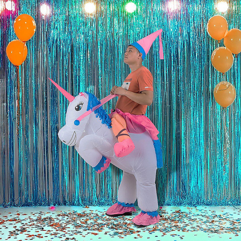 UNICORN Fancy Dress Inflatable Suit -Fan Operated Costume