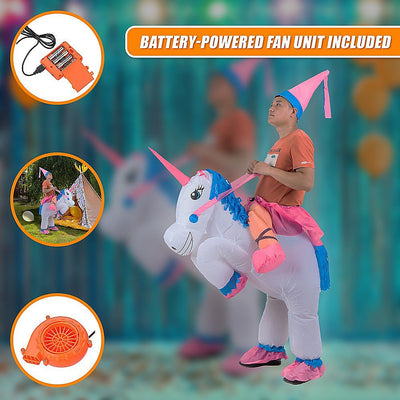 UNICORN Fancy Dress Inflatable Suit -Fan Operated Costume