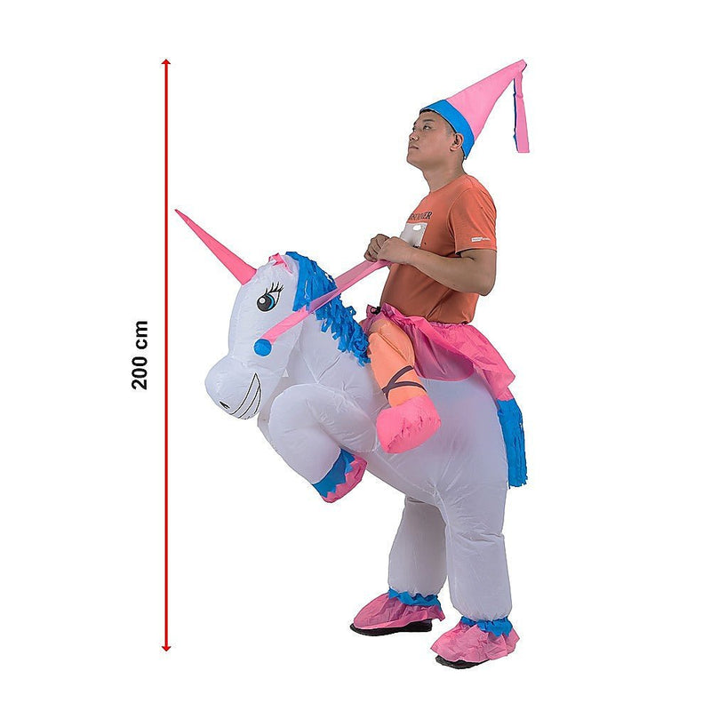 UNICORN Fancy Dress Inflatable Suit -Fan Operated Costume