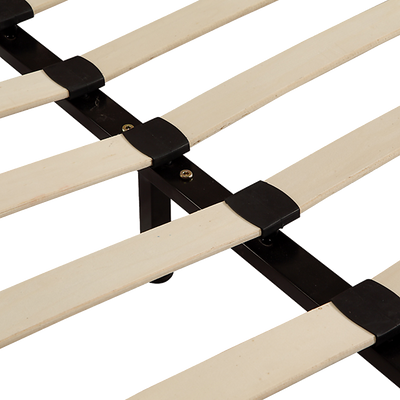Queen PU Leather Bed Frame Black