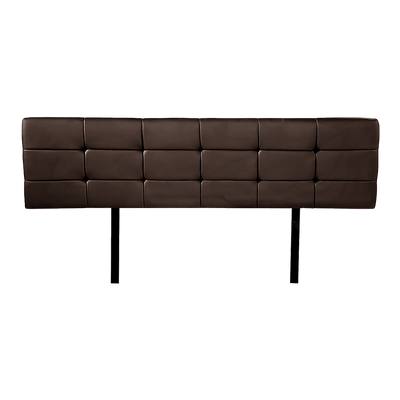 PU Leather King Bed Deluxe Headboard Bedhead - Brown