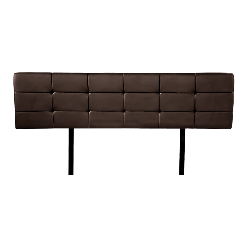 PU Leather King Bed Deluxe Headboard Bedhead - Brown
