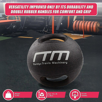 10kg Double-Handled Rubber Medicine Core Ball