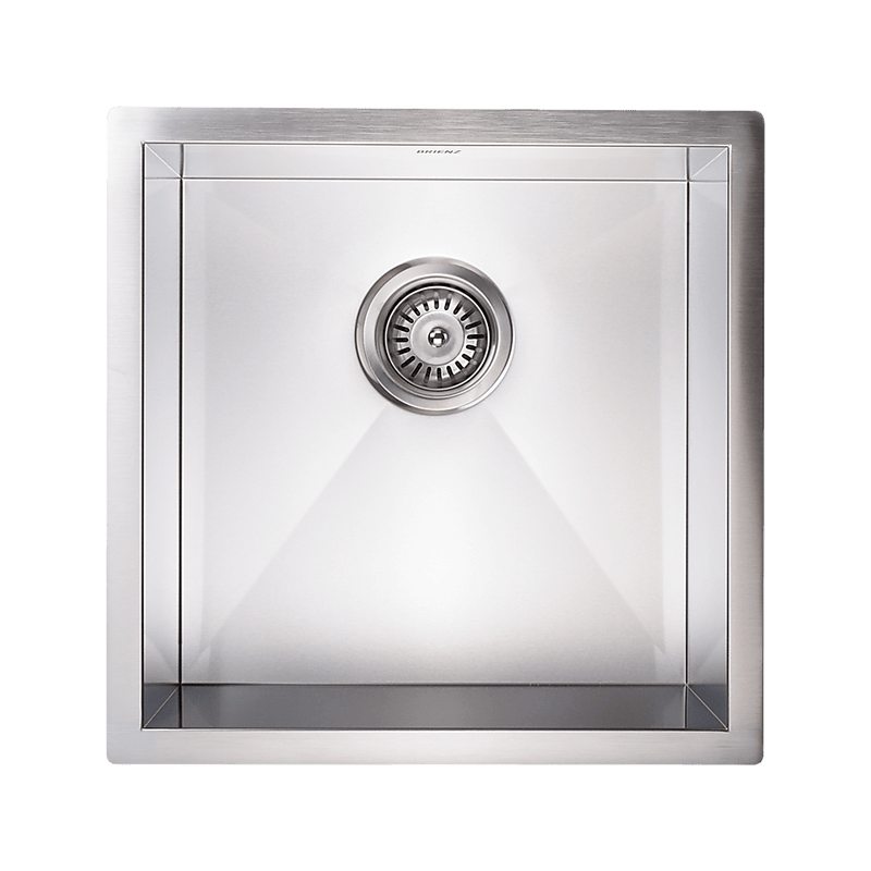 440x440mm Handmade Stainless Steel Undermount / Topmount Kitchen Laundry Sink with Waste