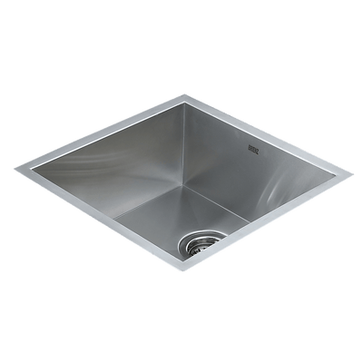 440x440mm Handmade Stainless Steel Undermount / Topmount Kitchen Laundry Sink with Waste