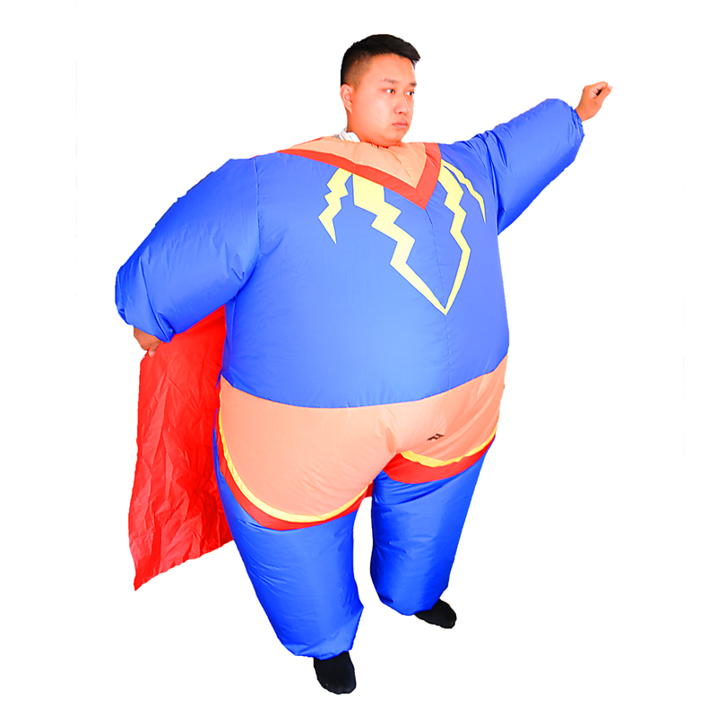 Super Hero Fancy Dress Inflatable Suit - Fan Operated Costume