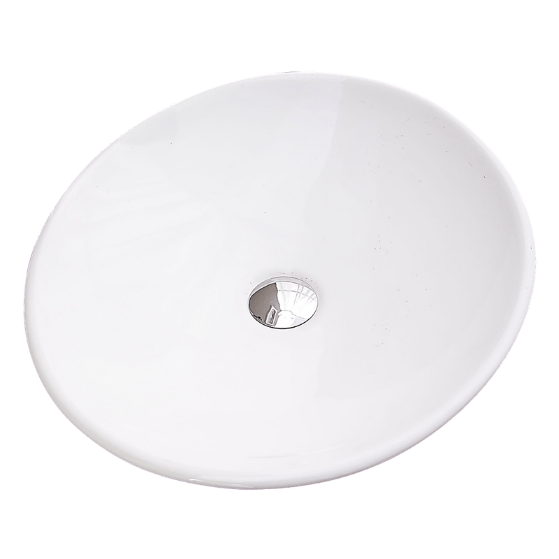 Bathroom Ceramic Oval Above Countertop Basin for Vanity