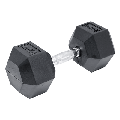 20KG Commercial Rubber Hex Dumbbell Gym Weight