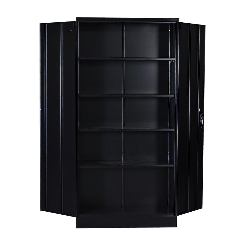 Two-Door Shelf Office Gym Filing Storage Locker Cabinet Safe
