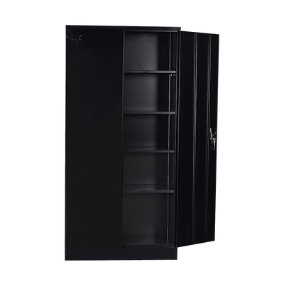 Two-Door Shelf Office Gym Filing Storage Locker Cabinet Safe