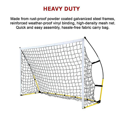 8' x 5' Soccer Football Goal Foot Portable Net Quick Set Up