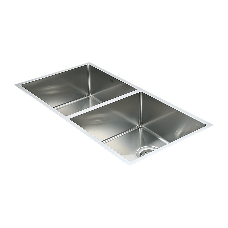 865x440mm Handmade Stainless Steel Undermount / Topmount Kitchen Sink with Waste