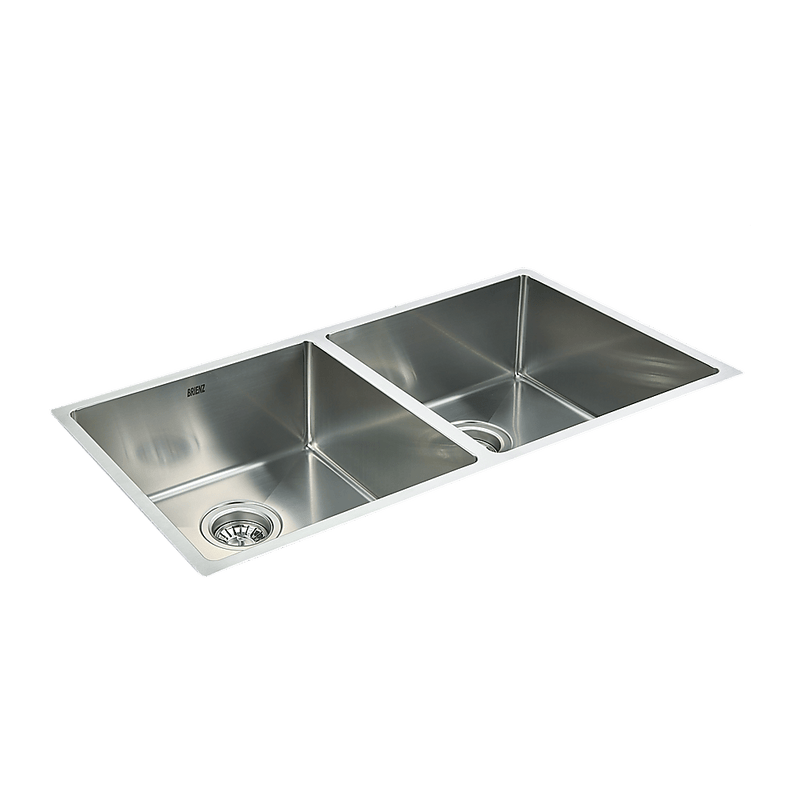865x440mm Handmade Stainless Steel Undermount / Topmount Kitchen Sink with Waste