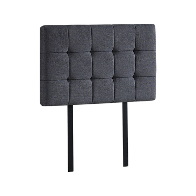 Linen Fabric Single Bed Deluxe Headboard Bedhead - Grey