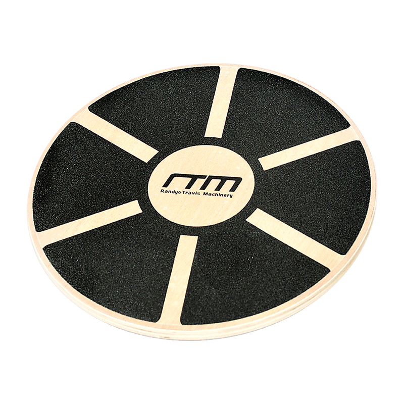 Heavy Duty 15.5" Wooden Balance Board with Non-Slip Pad Fitness