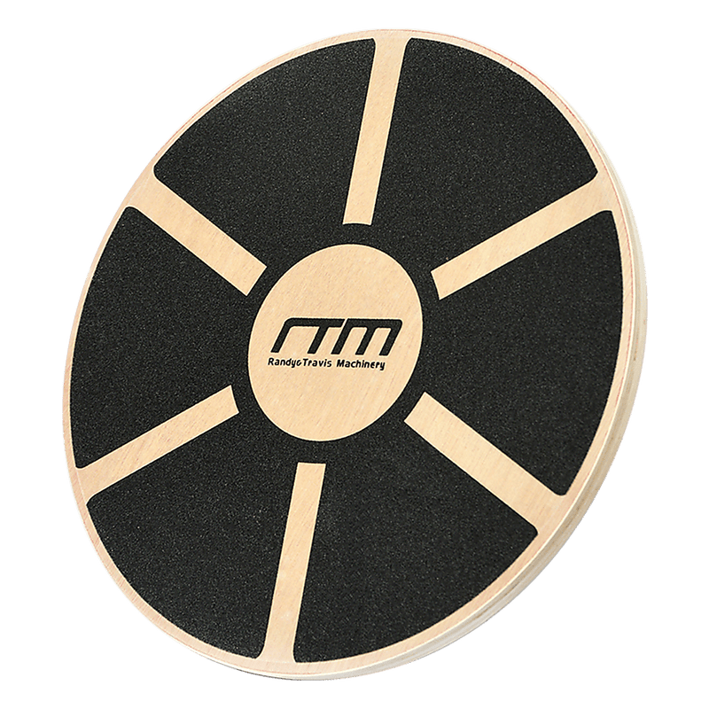 Heavy Duty 15.5" Wooden Balance Board with Non-Slip Pad Fitness
