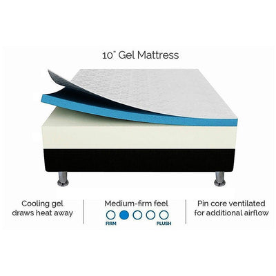 Palermo Queen 25cm Gel Memory Foam Mattress - Dual-Layered - CertiPUR-US Certified