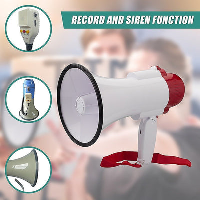 Audio Megaphone 25Watt Bull Horn with Siren