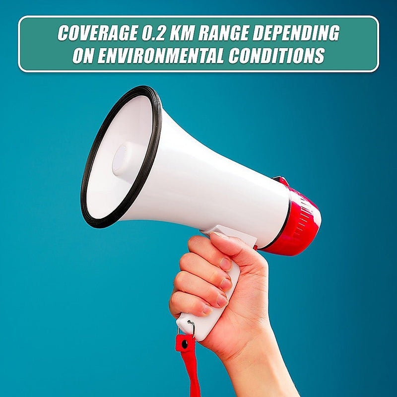 Audio Megaphone 25Watt Bull Horn with Siren