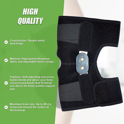 Hinged Full Knee Support Brace Protection Arthritis Injury Sports