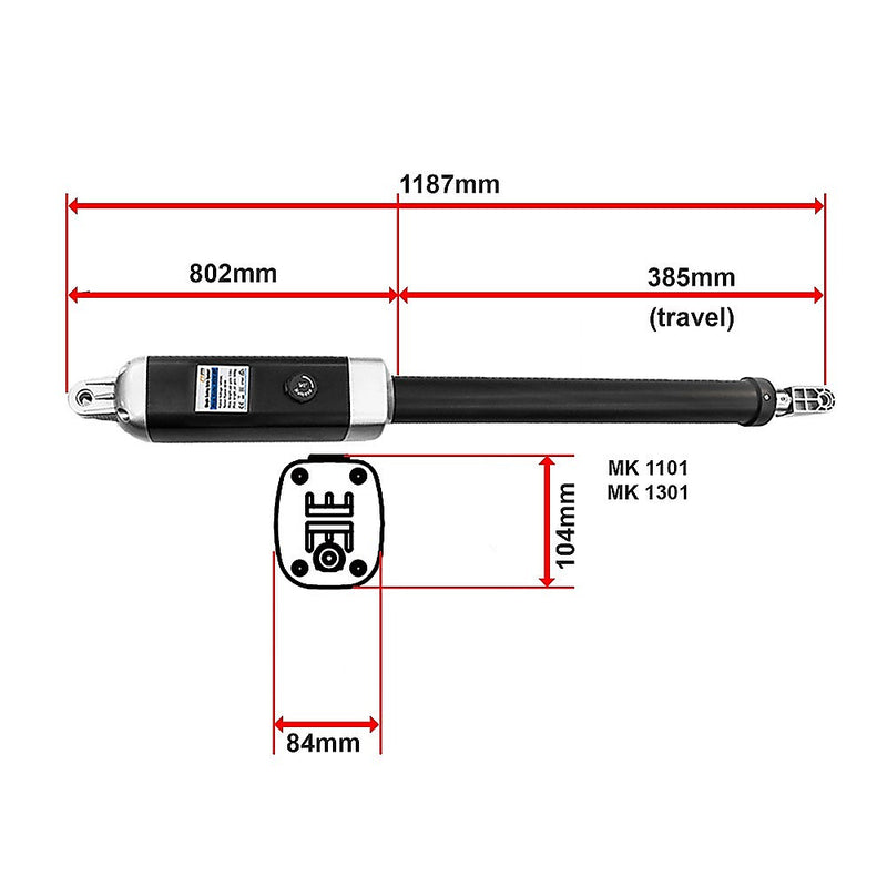 500KG 20W Solar Single Swing Auto Motor Remote Gate Opener