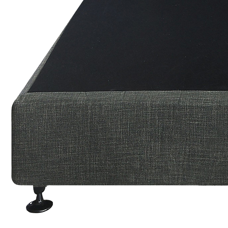 Palermo King Single Ensemble Bed Base Platinum Graphite Linen Fabric
