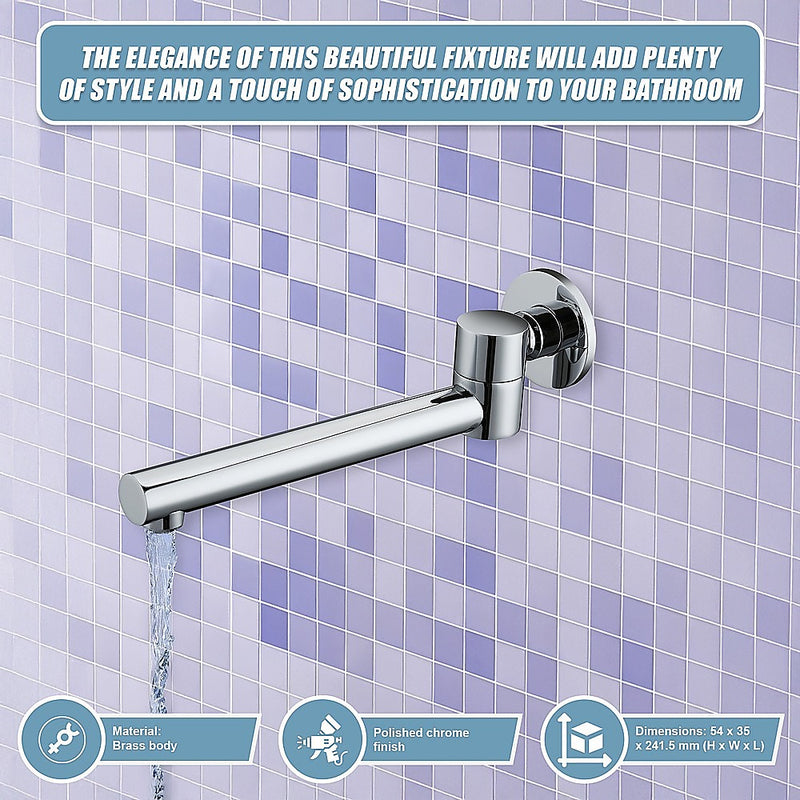 240mm Brass Bath Safety Spout Swivel