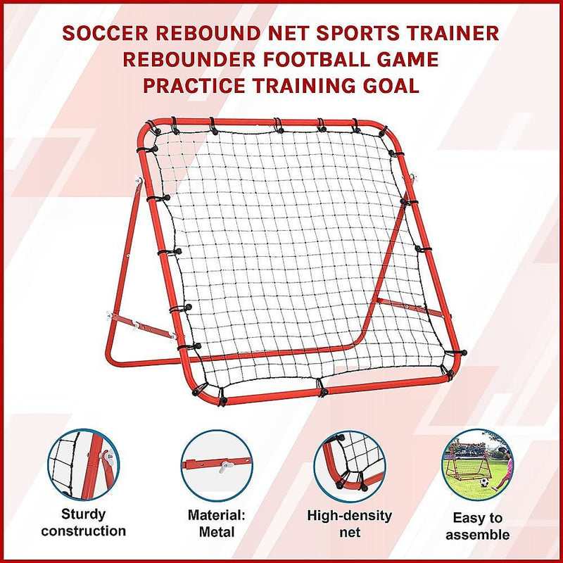 Soccer Rebound Net Sports Trainer Rebounder Football Game Practice Training Goal