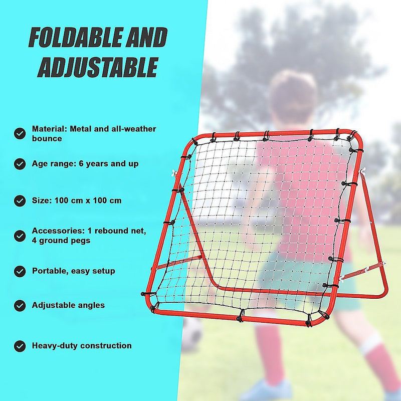 Soccer Rebound Net Sports Trainer Rebounder Football Game Practice Training Goal