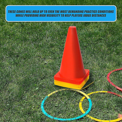 230mm Training Cones Set Witches Hat Football Soccer Rugby Traffic